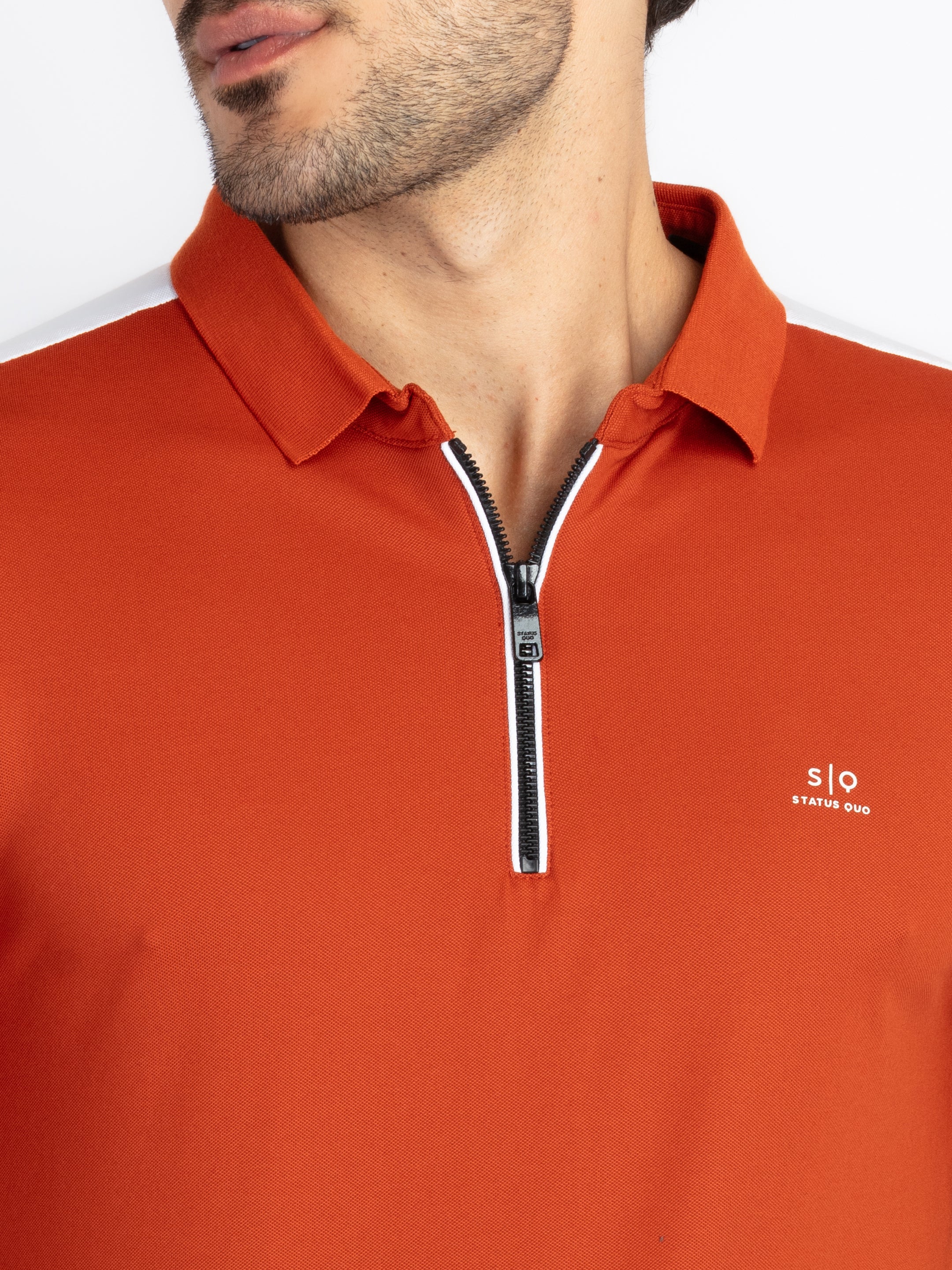 Mens Colourblock Polo T-Shirt
