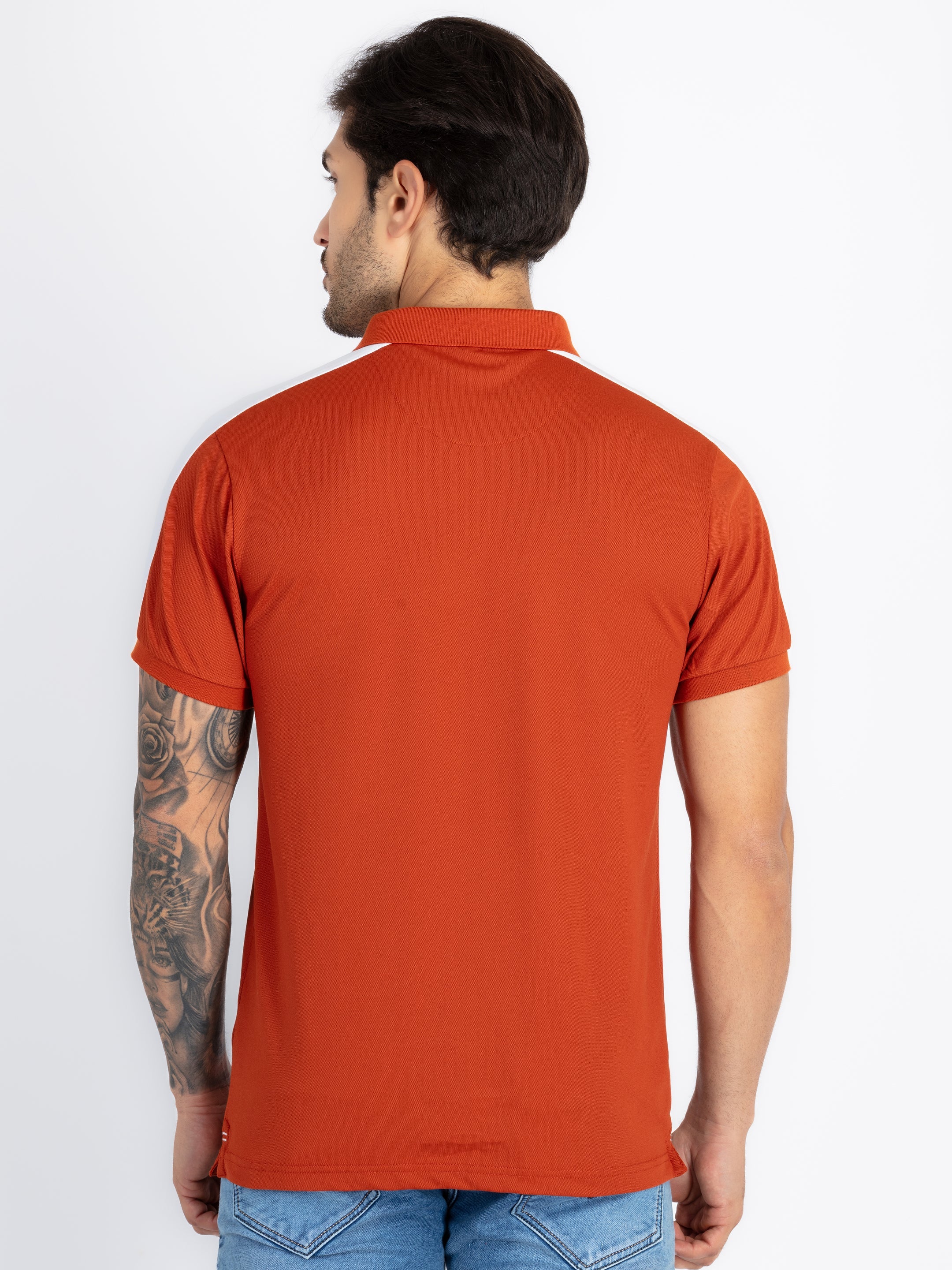 Mens Colourblock Polo T-Shirt