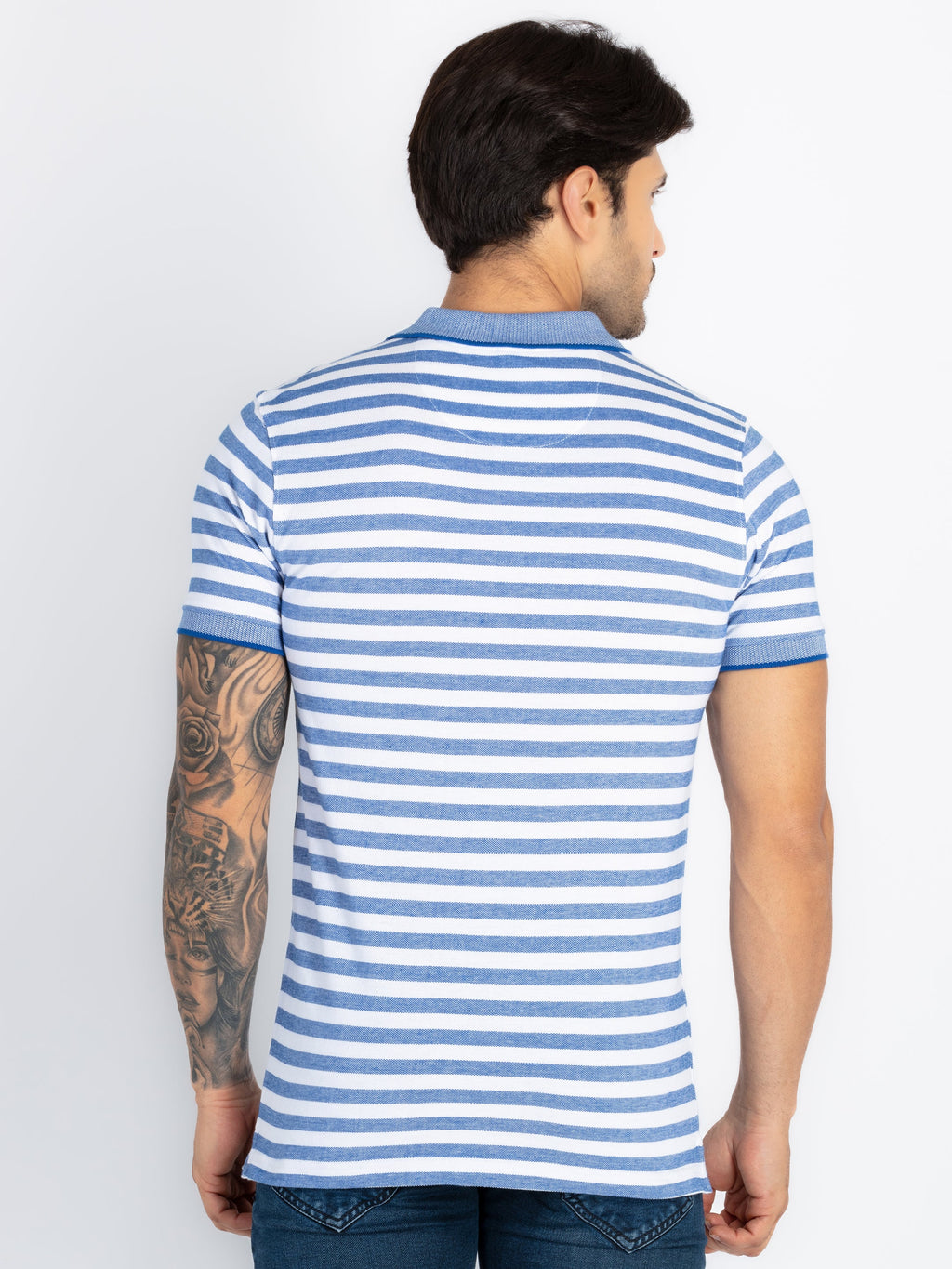 Mens Striped Polo T-Shirt