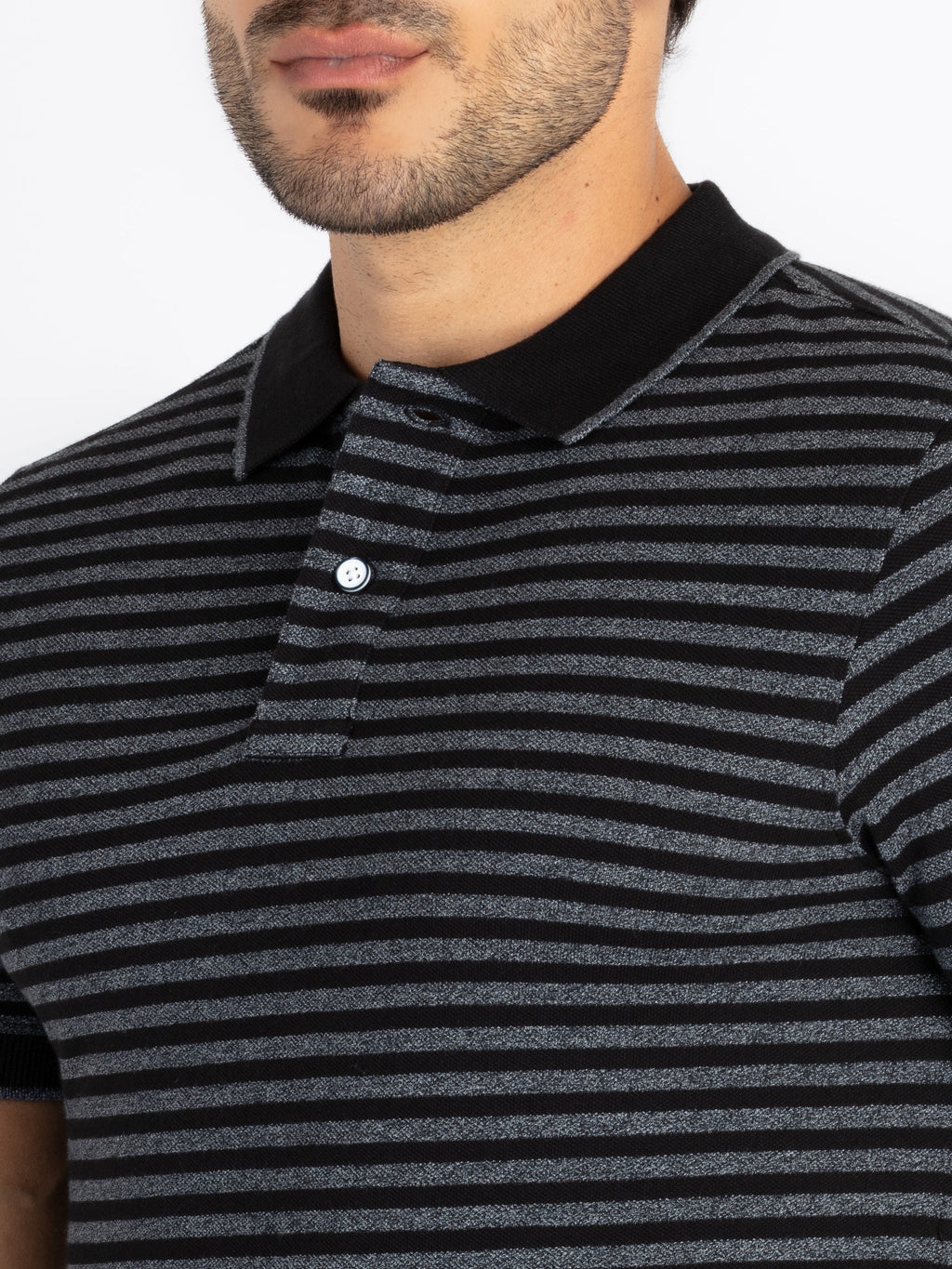 Mens Striped Polo T-Shirt