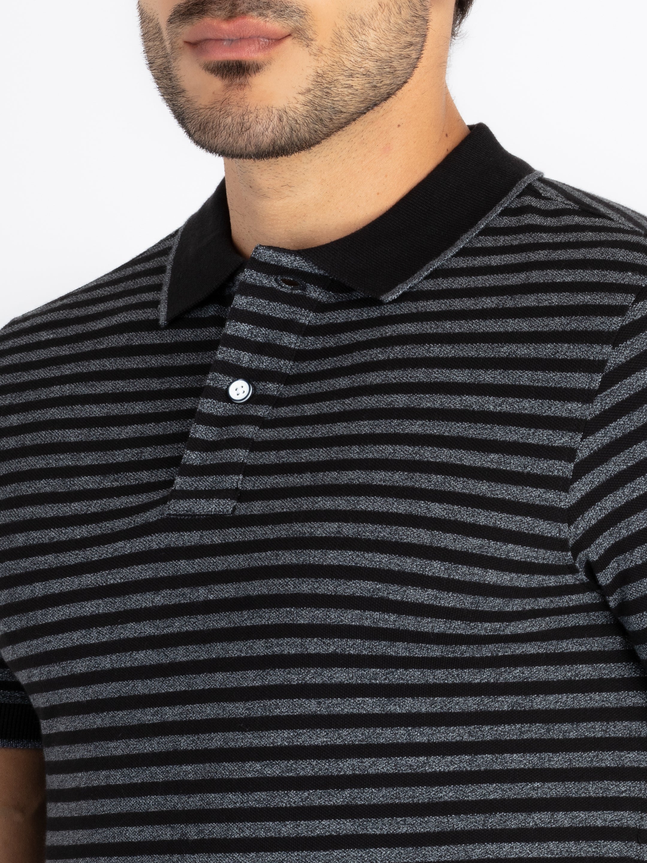 Mens Striped Polo T-Shirt