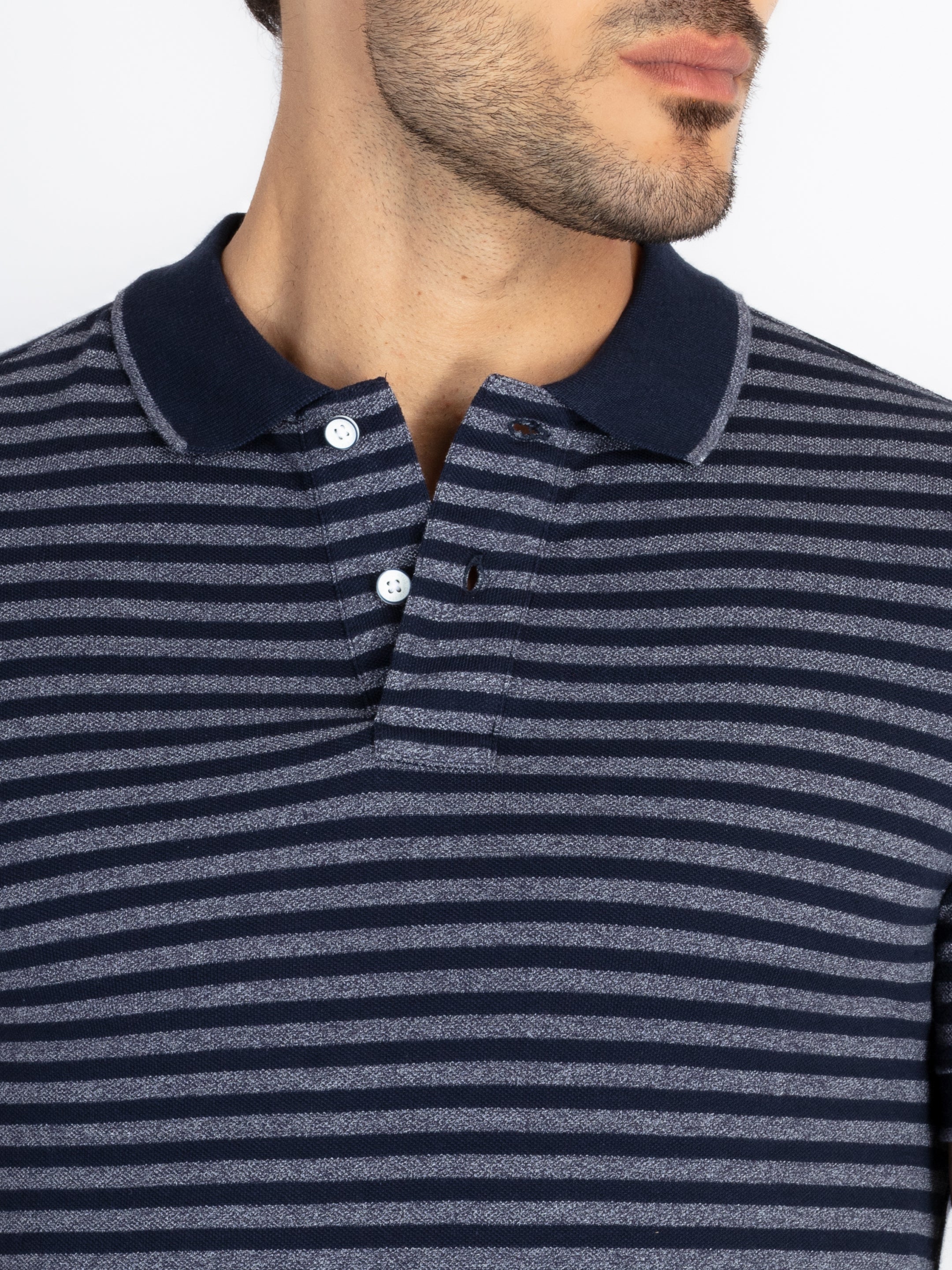 Mens Striped Polo T-Shirt