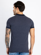 Mens Striped Polo T-Shirt