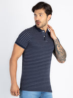 Mens Striped Polo T-Shirt