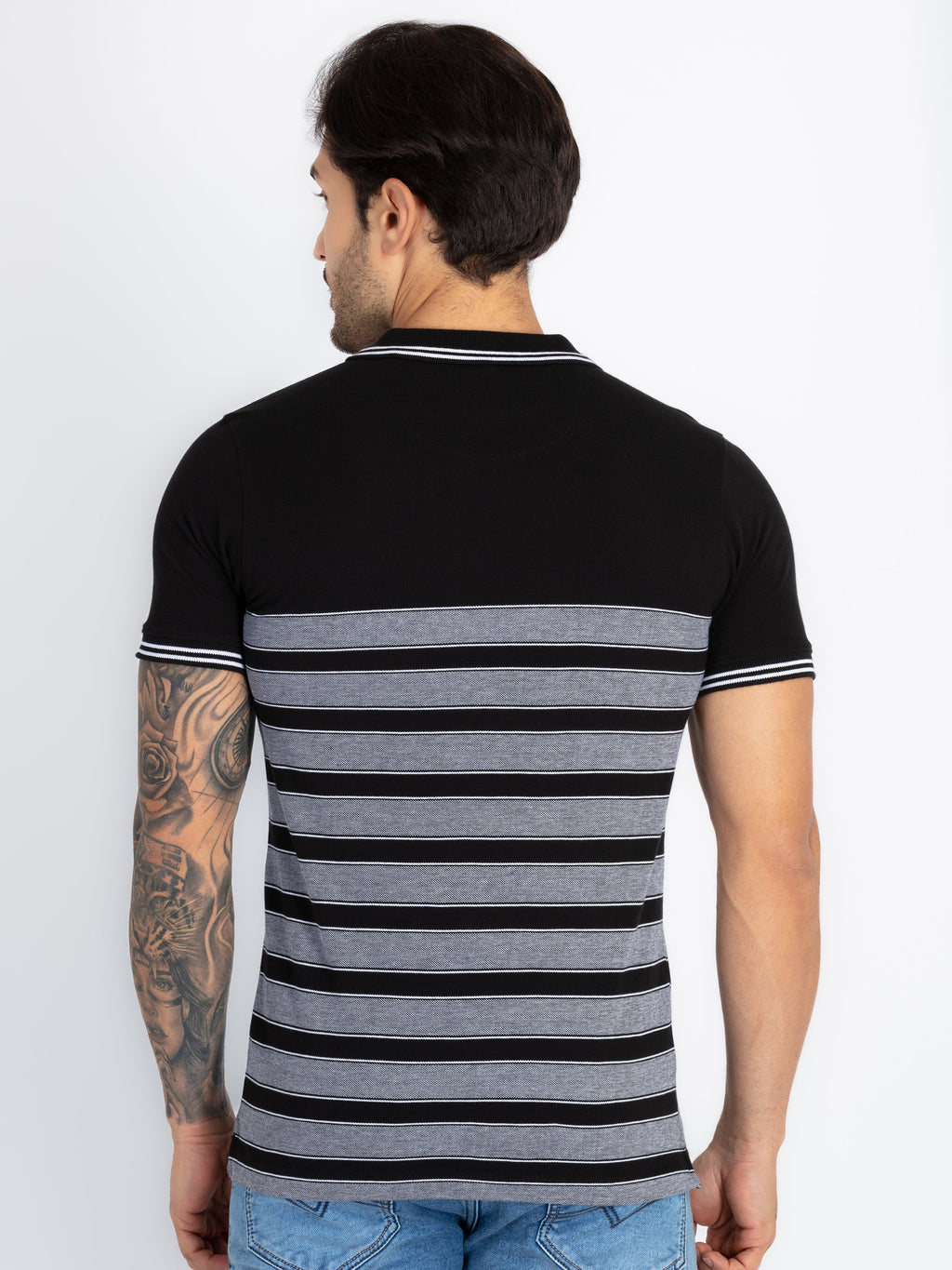 Mens Colourblock Polo T-Shirt