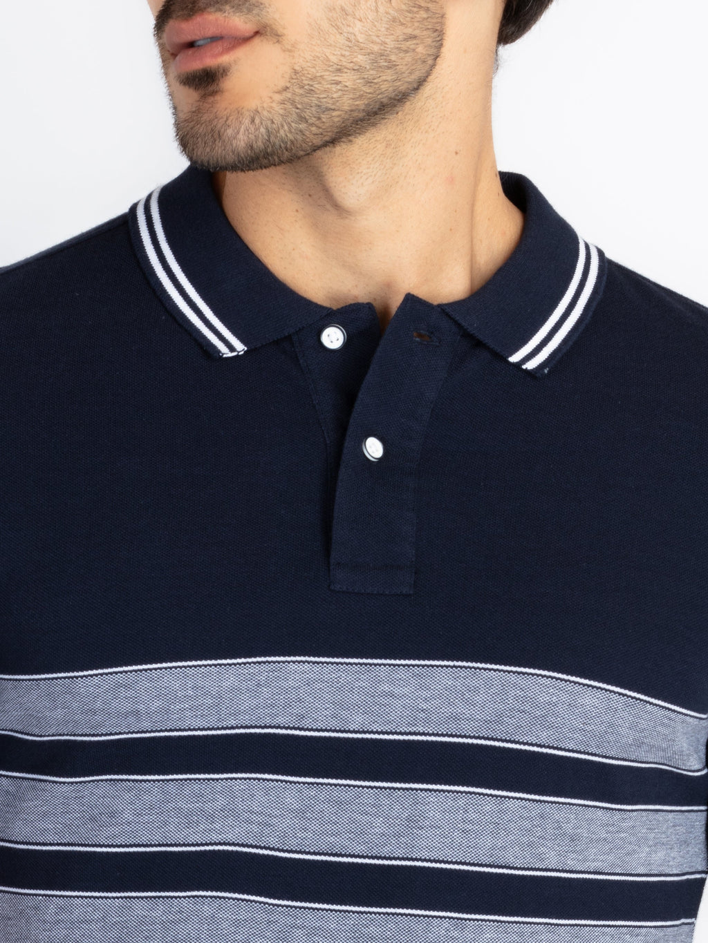 Mens Colourblock Polo T-Shirt