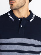 Mens Colourblock Polo T-Shirt