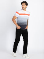 Mens Striped Polo T-Shirt