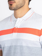 Mens Striped Polo T-Shirt