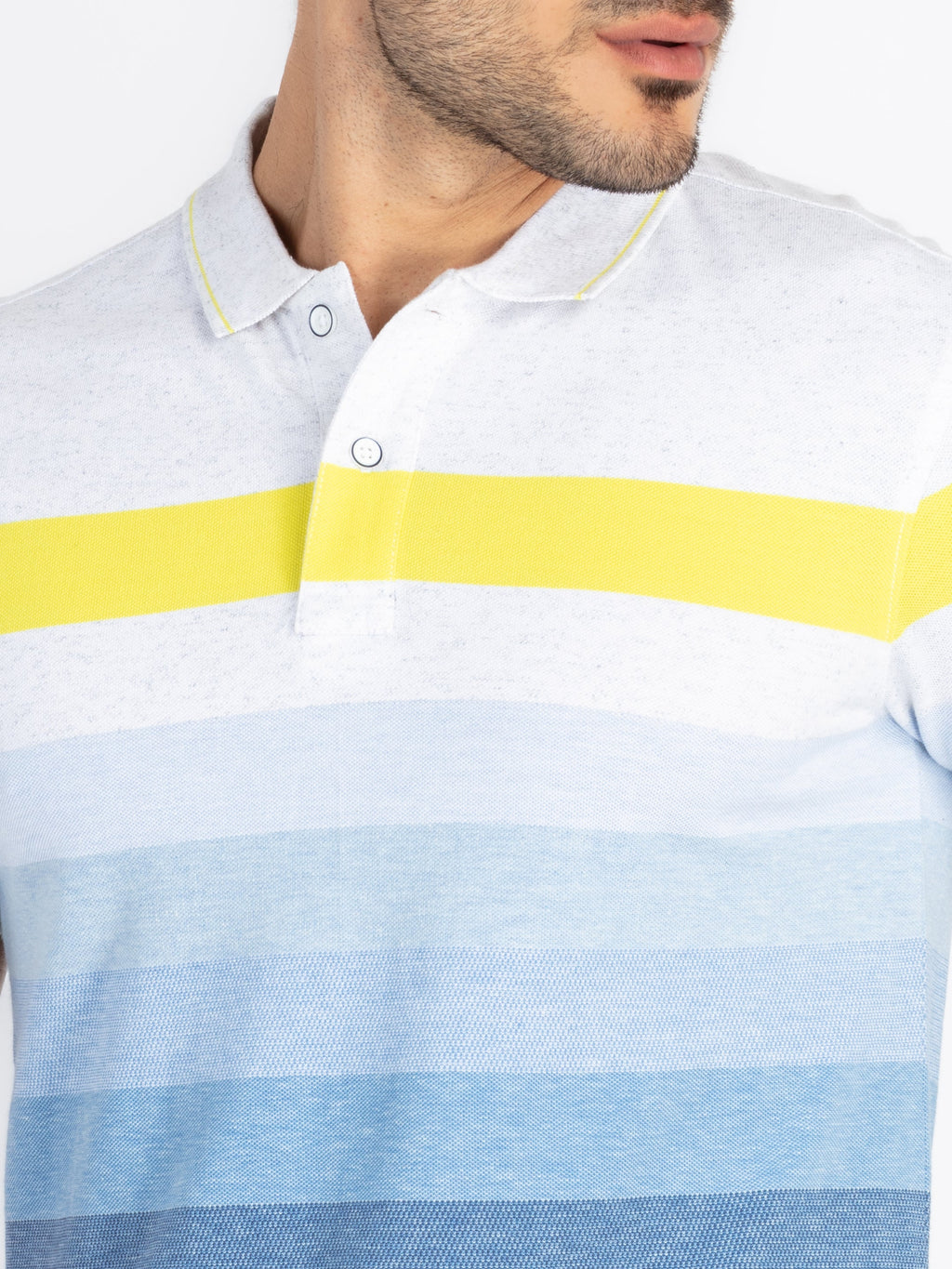Mens Striped Polo T-Shirt