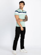 Mens Colourblock Polo T-Shirt