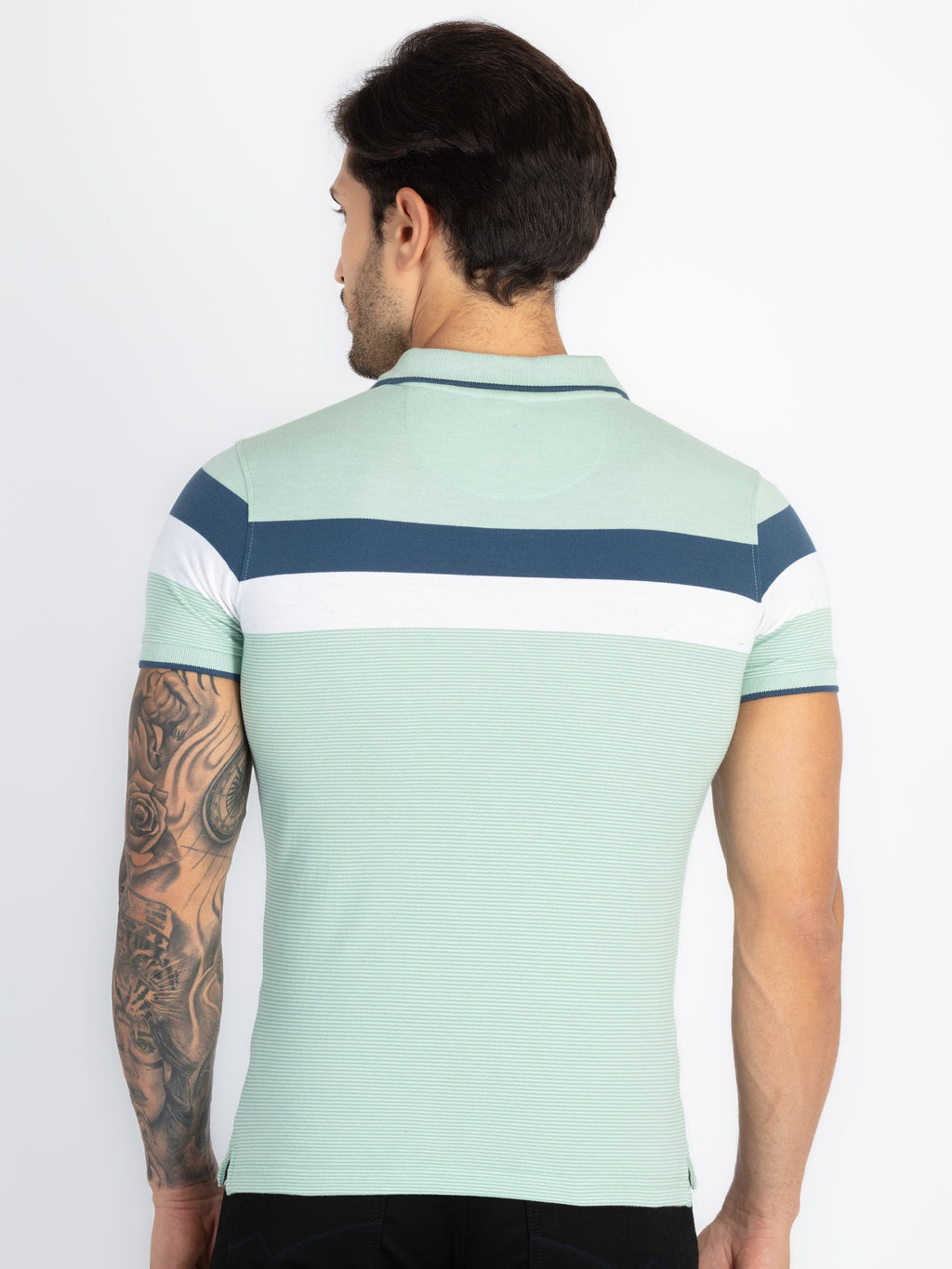 Mens Colourblock Polo T-Shirt