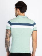 Mens Colourblock Polo T-Shirt