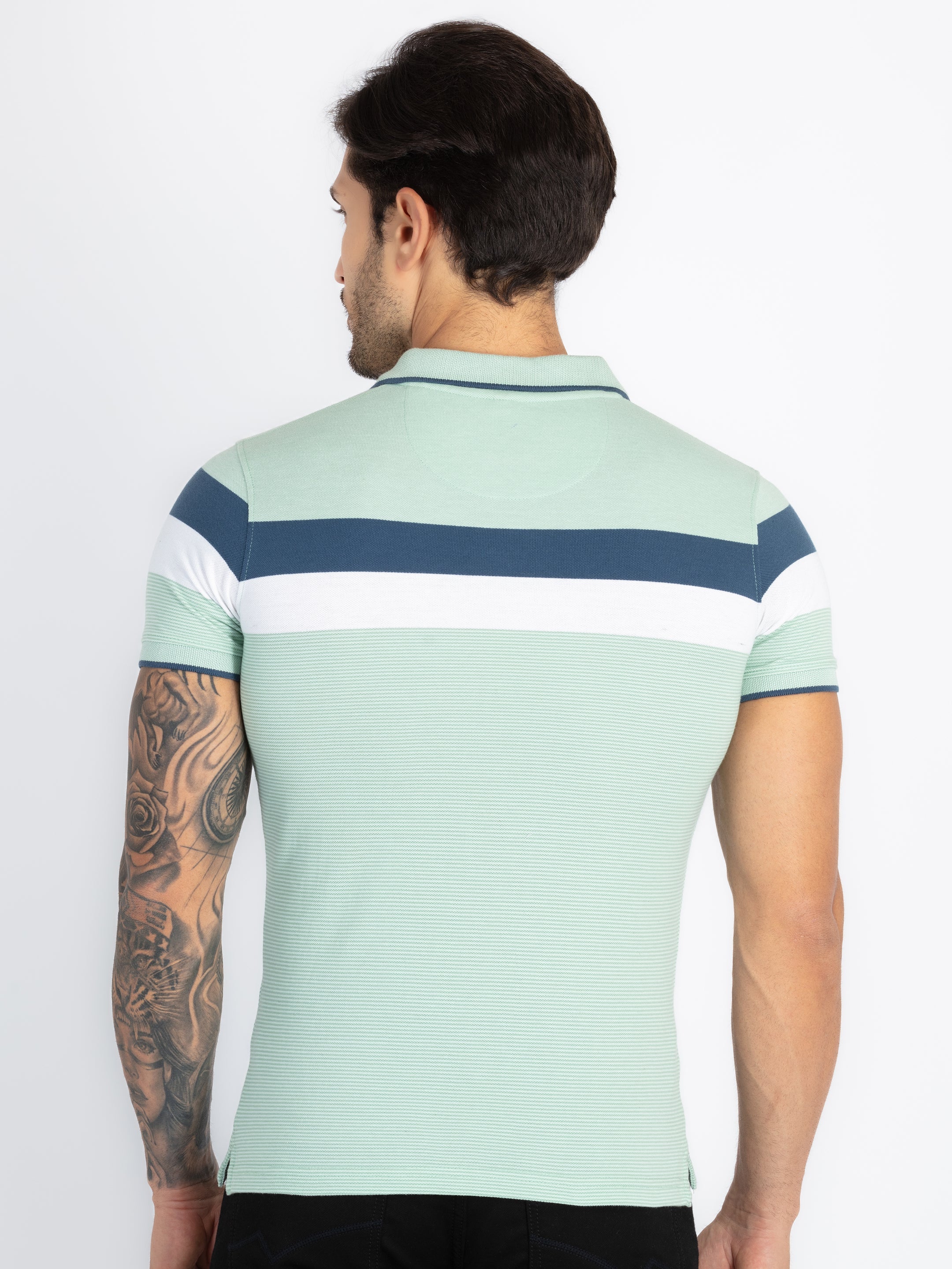 Mens Colourblock Polo T-Shirt