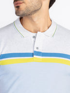 Mens Colourblock Polo T-Shirt