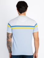 Mens Colourblock Polo T-Shirt