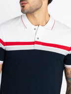 Mens Colourblock Polo T-Shirt