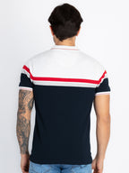 Mens Colourblock Polo T-Shirt