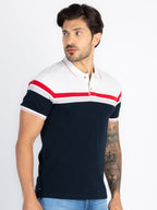 Mens Colourblock Polo T-Shirt