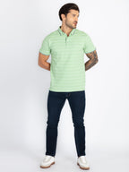 Mens Striped Polo T-Shirt
