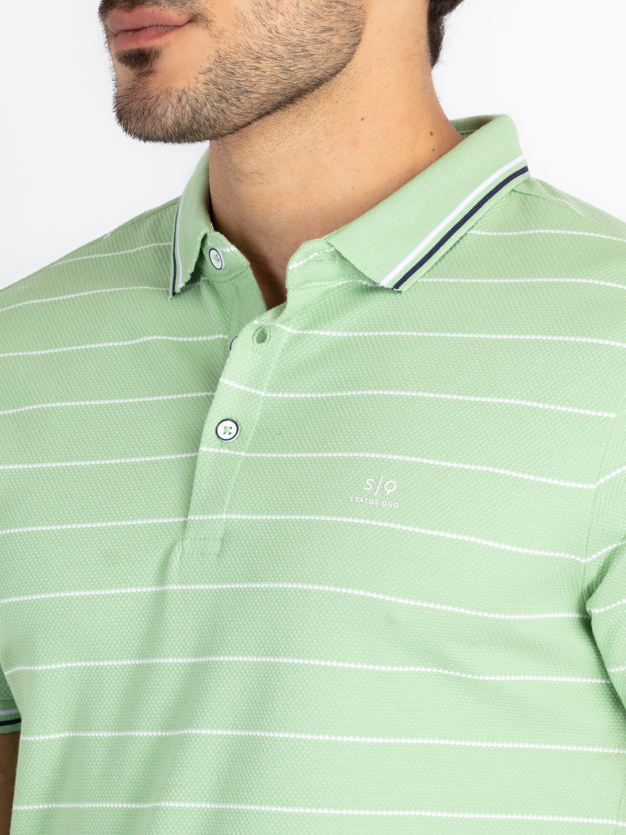 Mens Striped Polo T-Shirt