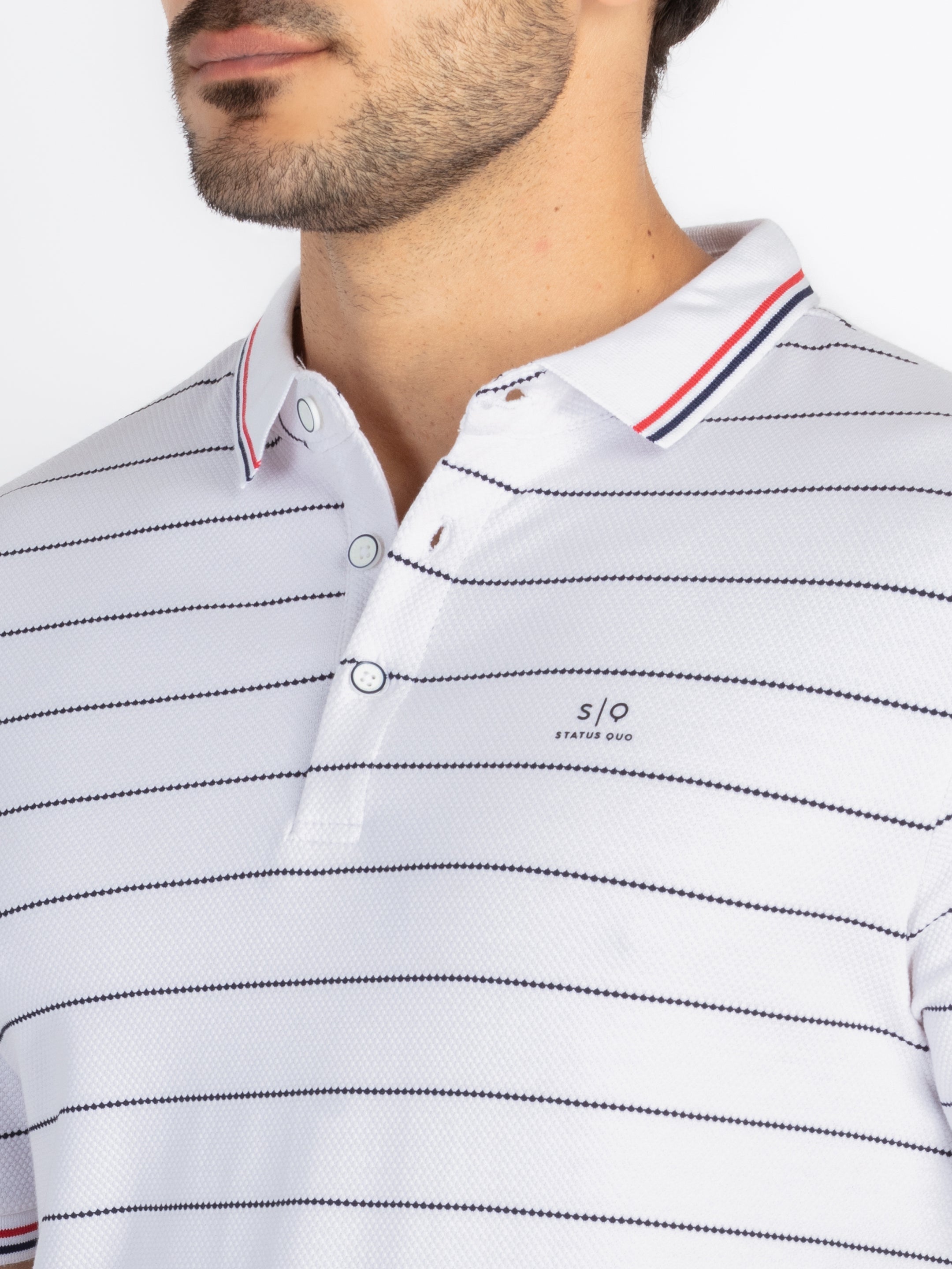 Mens Striped Polo T-Shirt