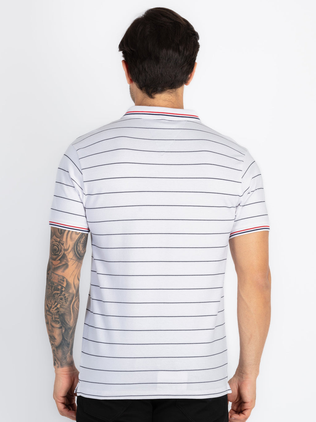 Mens Striped Polo T-Shirt