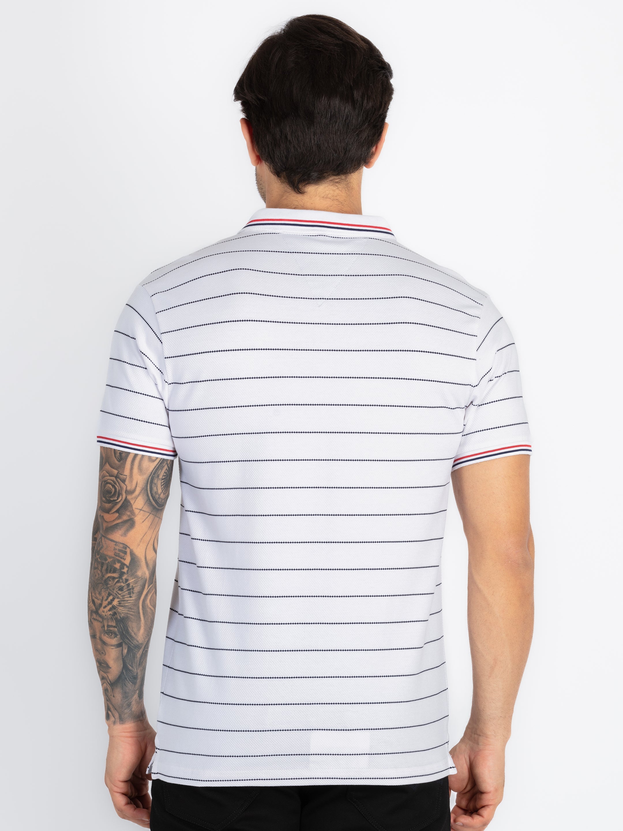 Mens Striped Polo T-Shirt