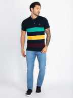 Mens Colourblock Polo T-Shirt