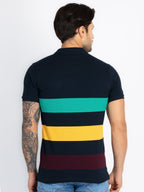 Mens Colourblock Polo T-Shirt