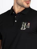 Mens Front & Back Printed Polo T-Shirt