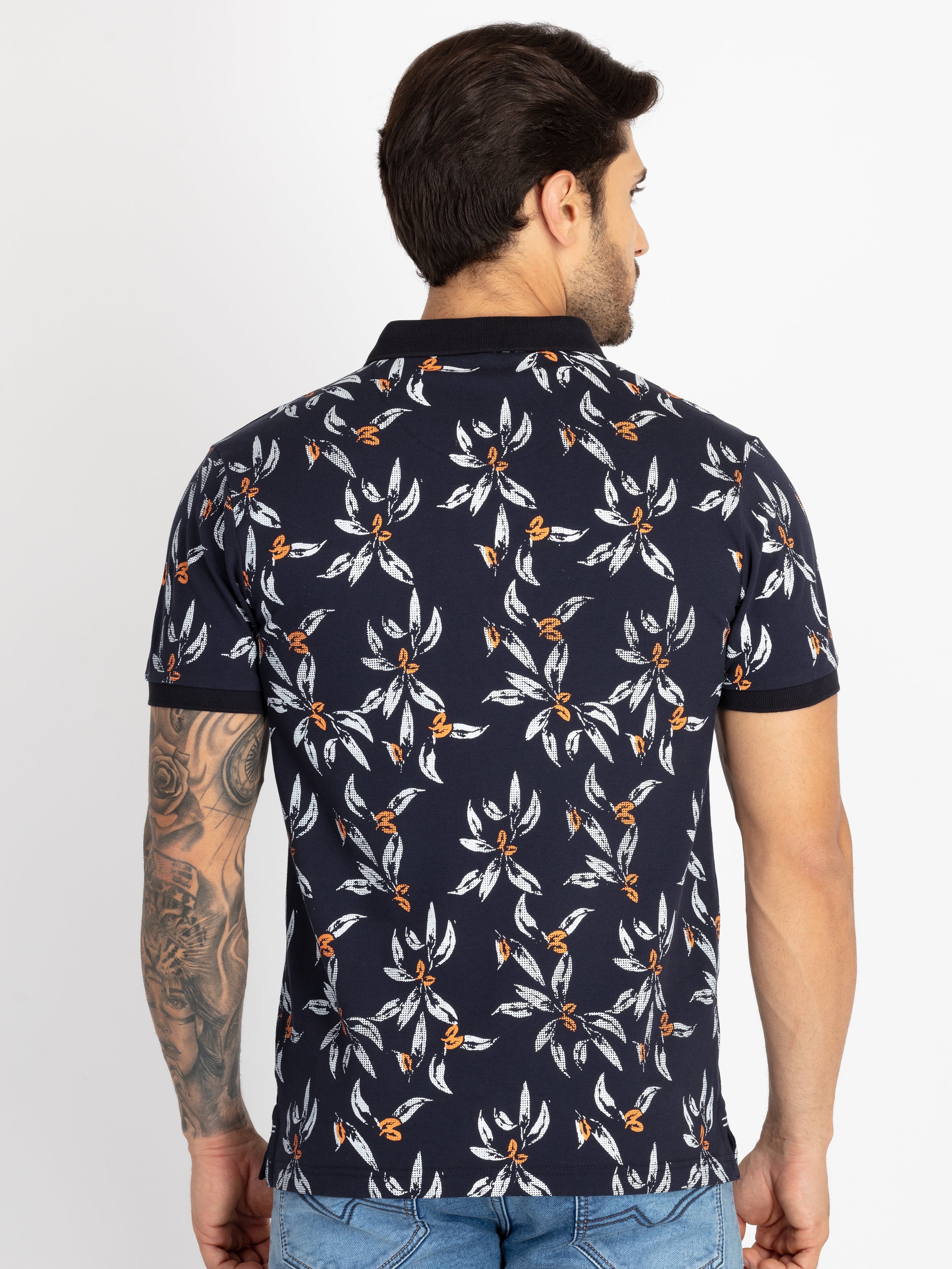 Mens All Over Printed Polo T-Shirt