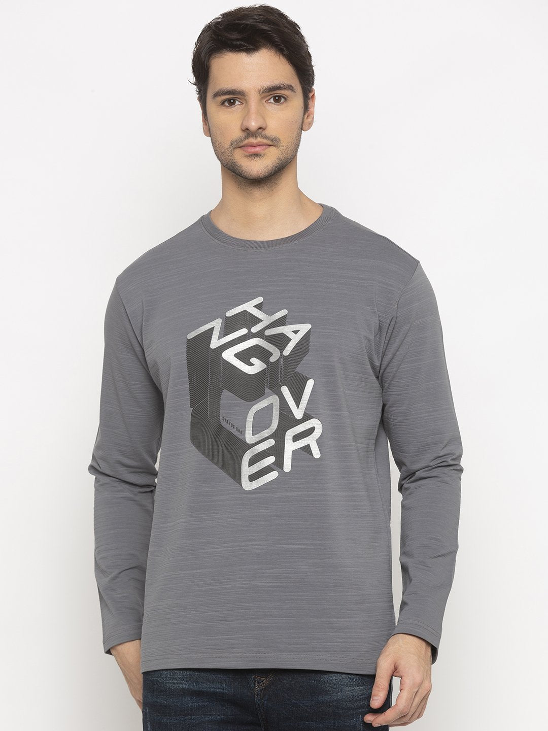 Status Quo |Dk Grey Round Neck Sweatshirt - 3XL, 4XL, 5XL