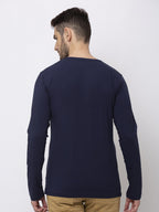 Solid V-Neck Full Sleeves T-shirt