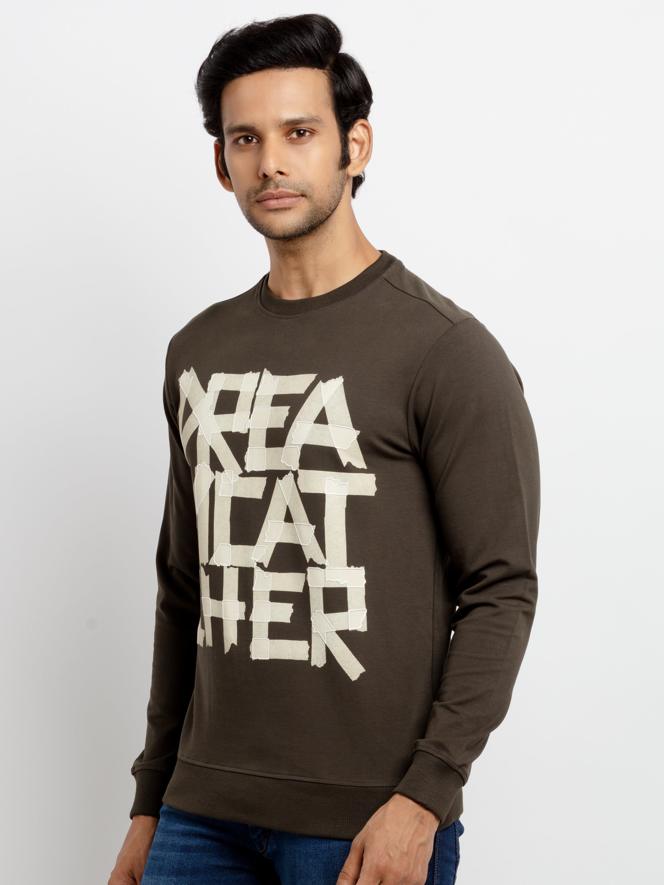 Mens Printed Lightweight Sweatshirt
