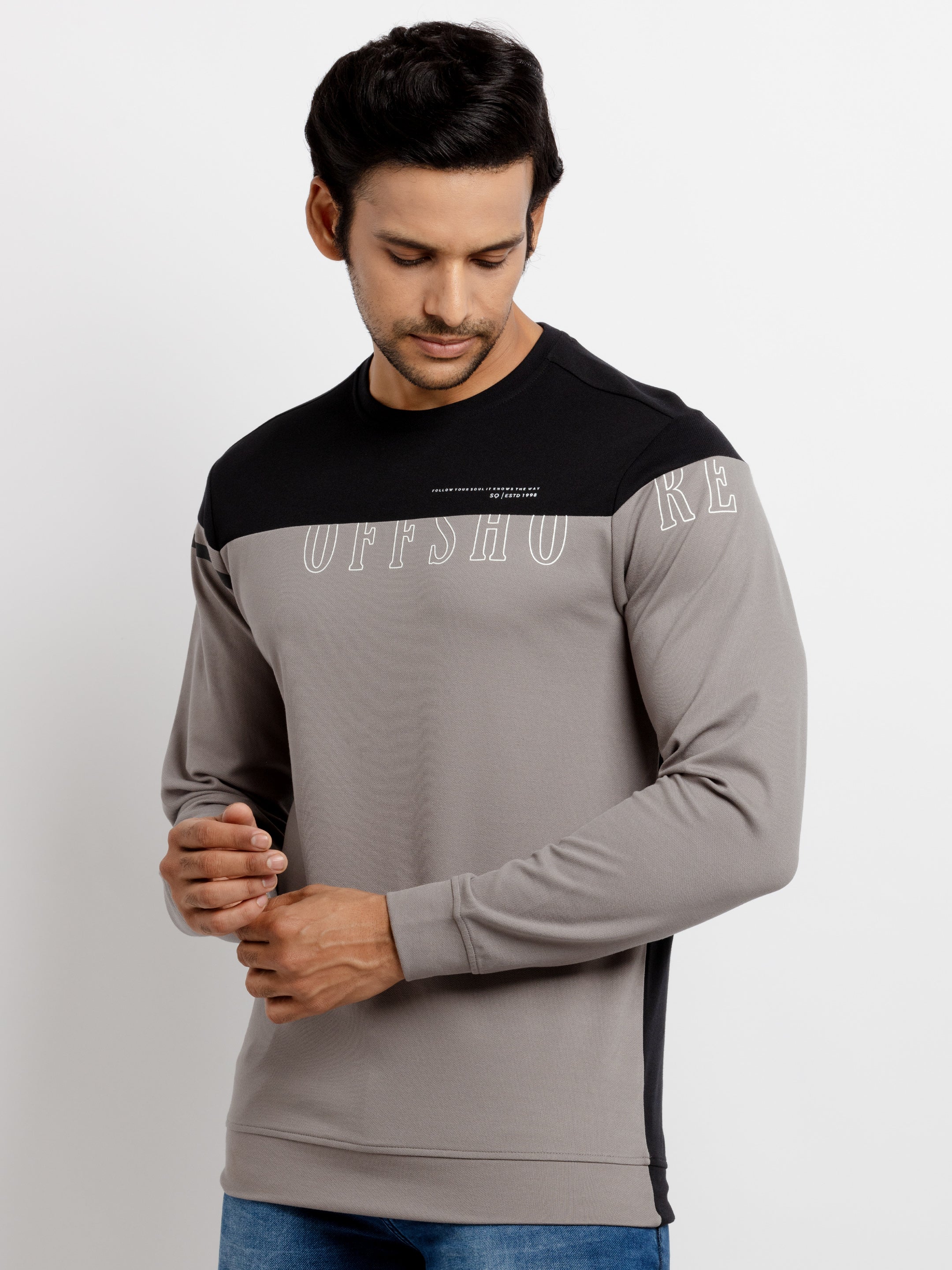 Mens Mix & Match Round Neck Sweatshirt Secondary image