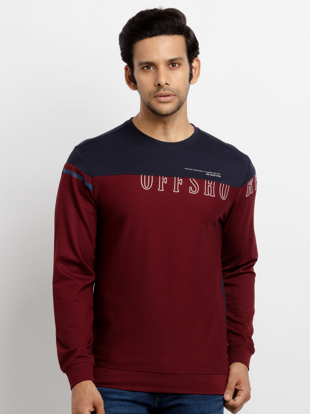 round neck sweatshirt for men