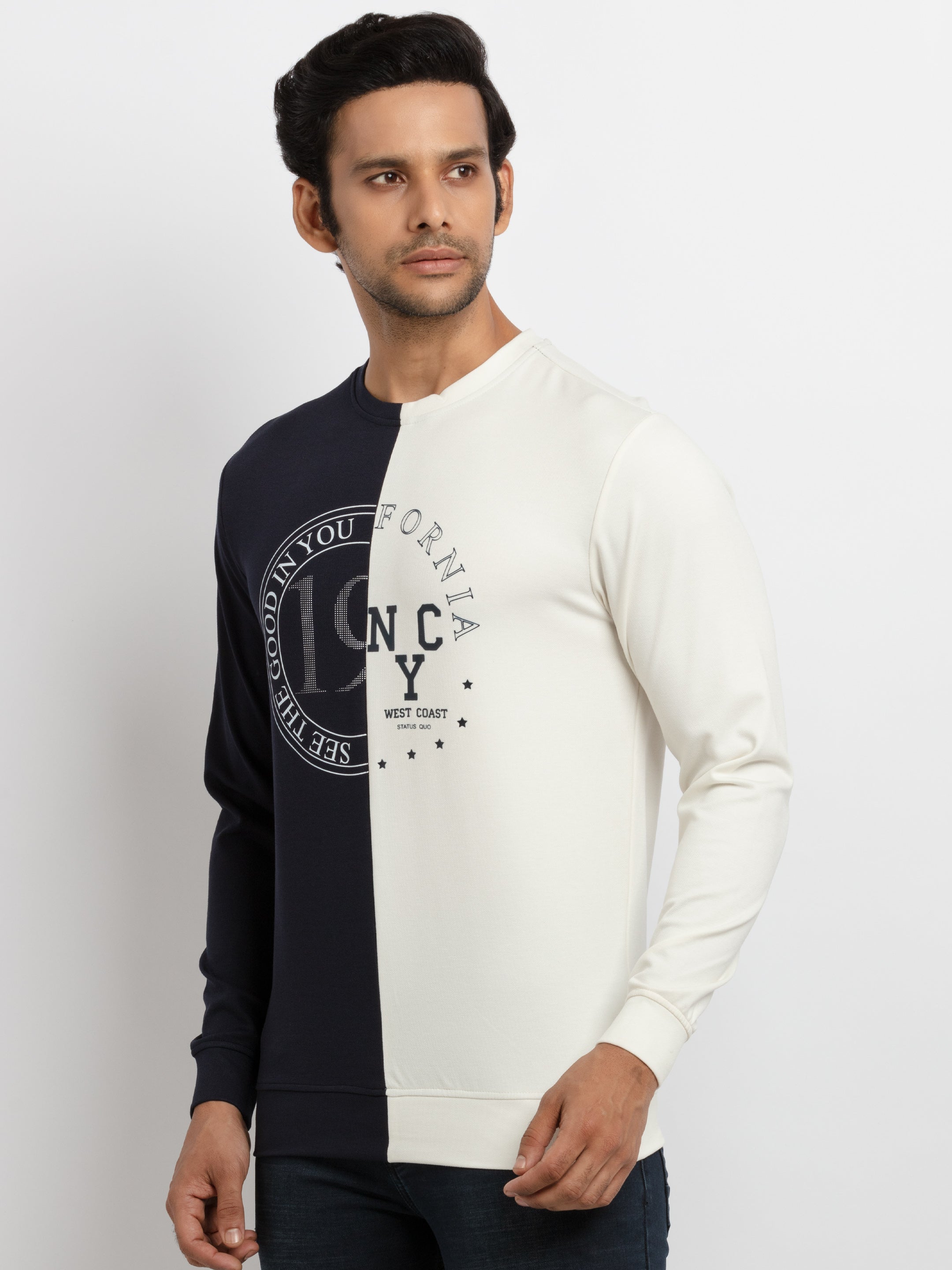 Mens Mix & Match Round Neck Sweatshirt Secondary image