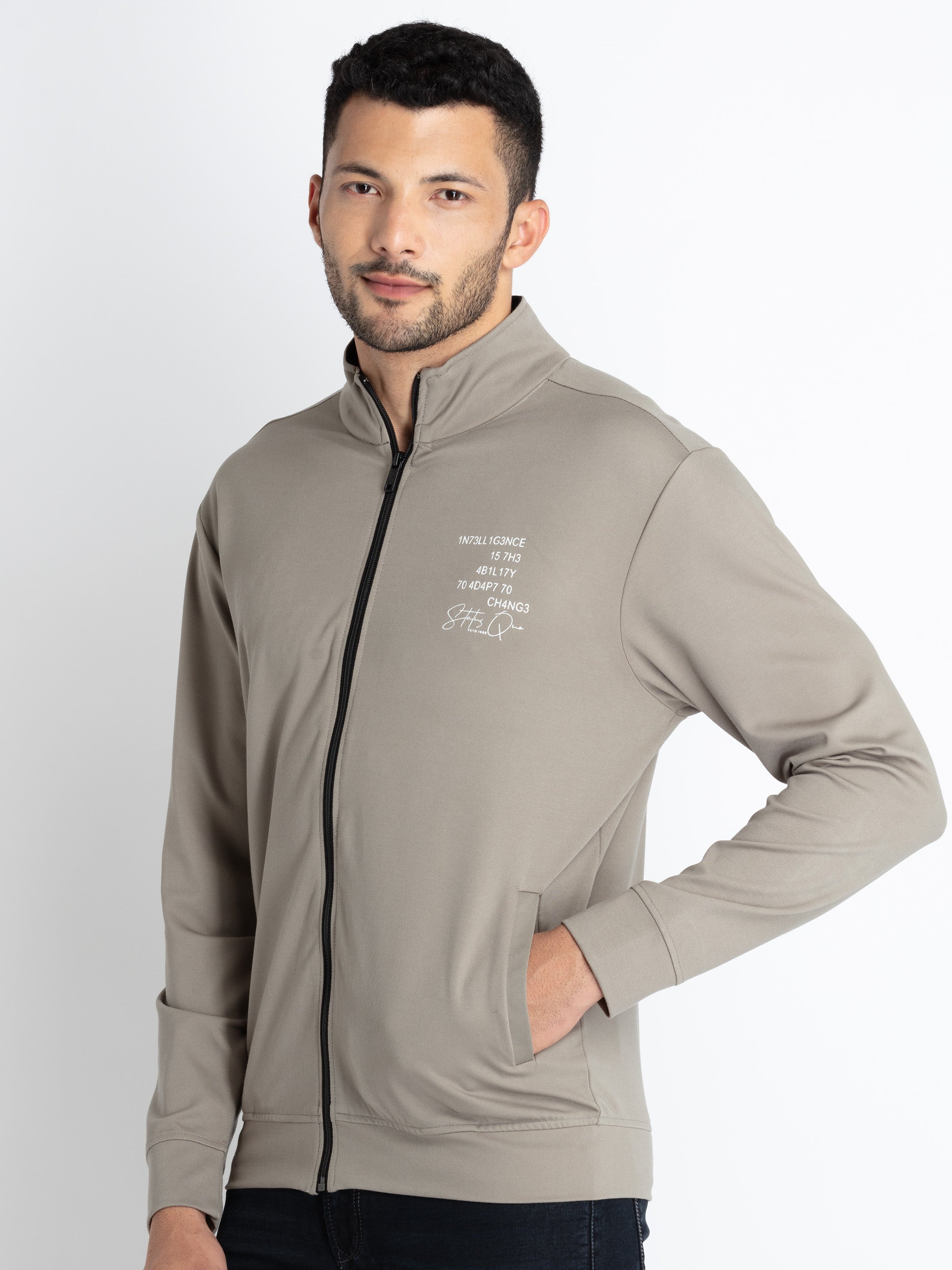 Mens High Neck Lightweight Sweatshirt Secondary image