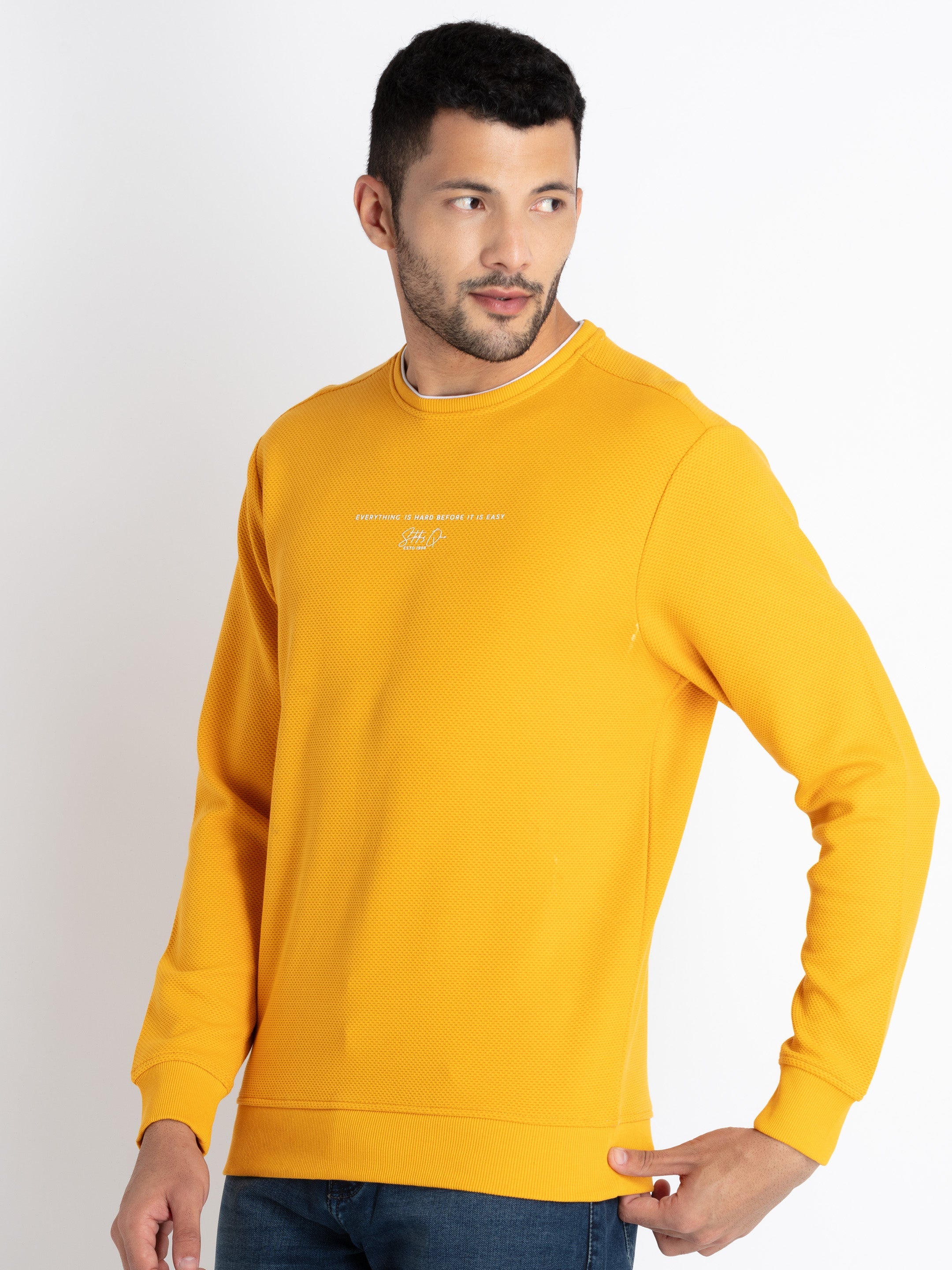 Mens Round Neck Lightweight Sweatshirt Secondary image