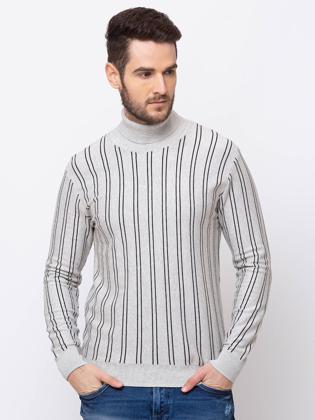 Status Quo |Ecru Mel Turtle Neck Sweater - M, L, XL, XXL