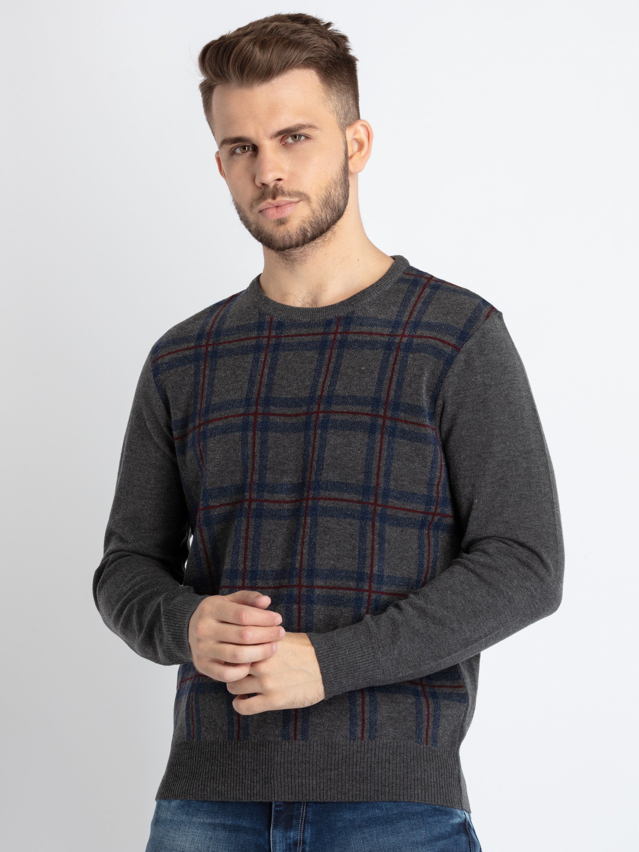 checkered sweater Main image