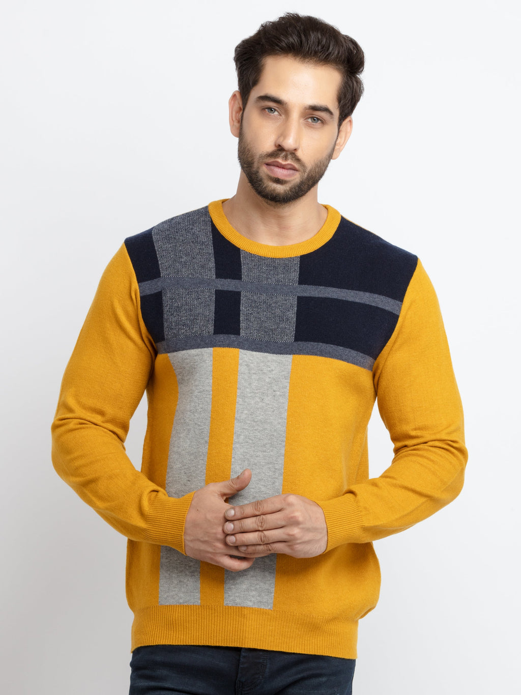 round neck sweater for men