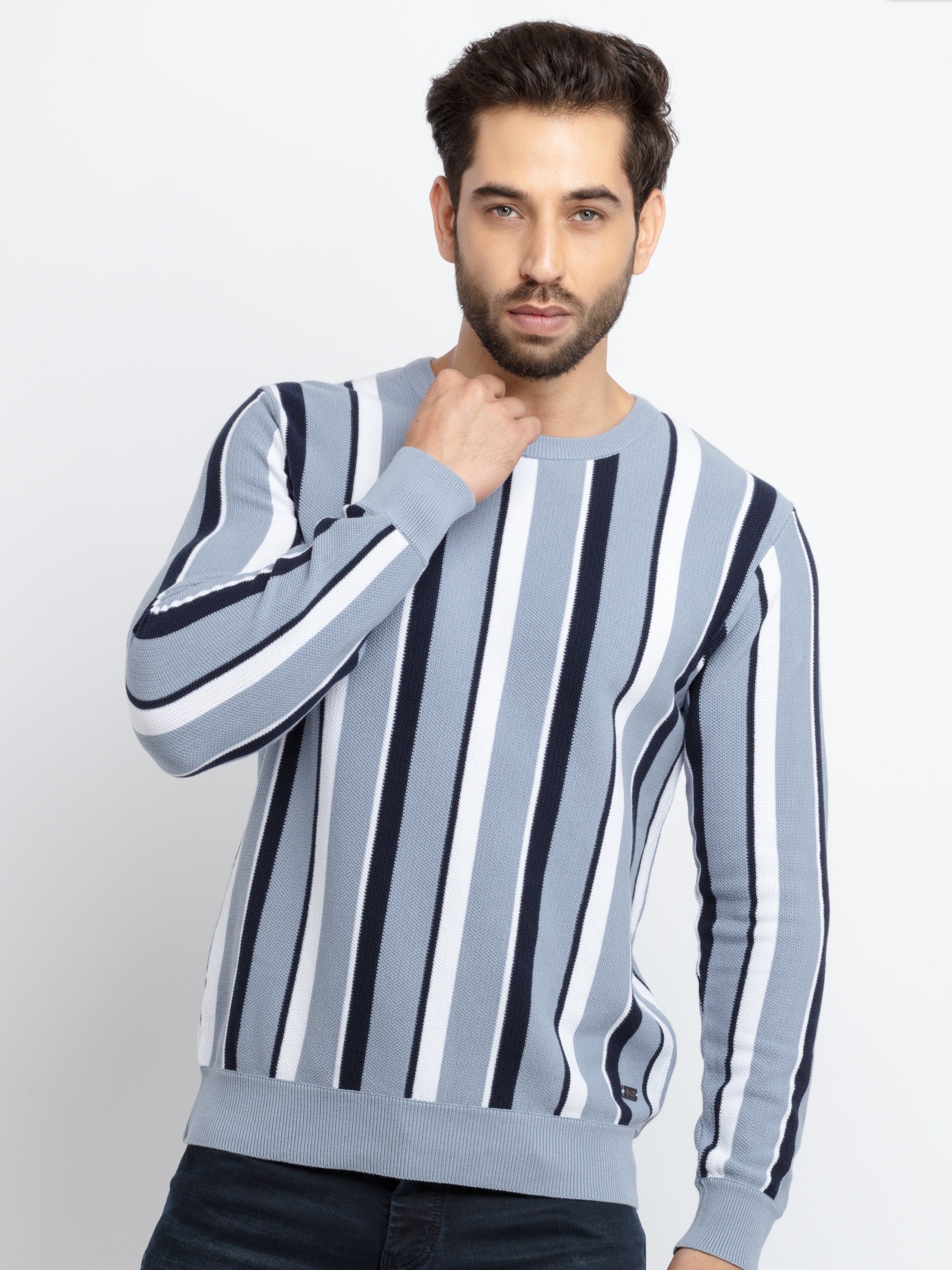 striped sweater for men Main image