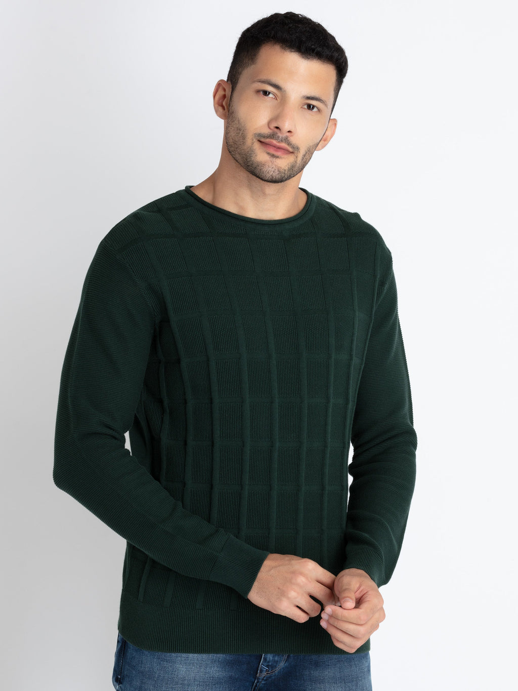 round neck sweater for men
