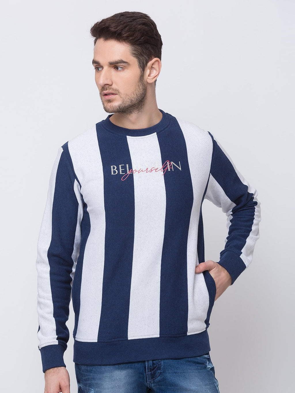 stripped sweatshirt for men