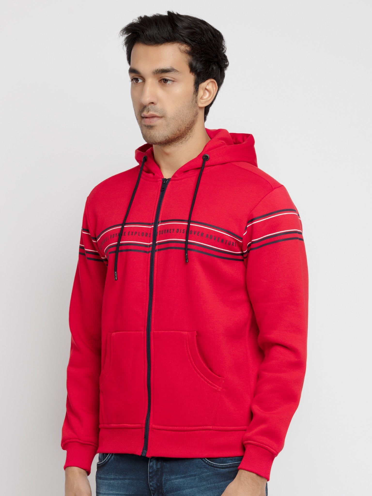 Mens Printed Hooded Sweatshirt