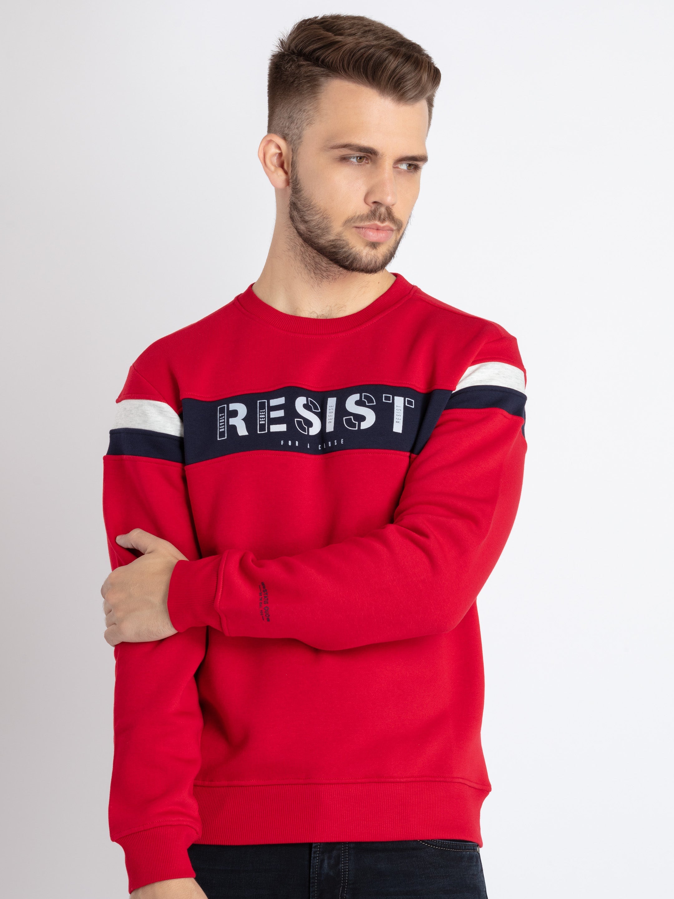 round neck sweatshirt for men