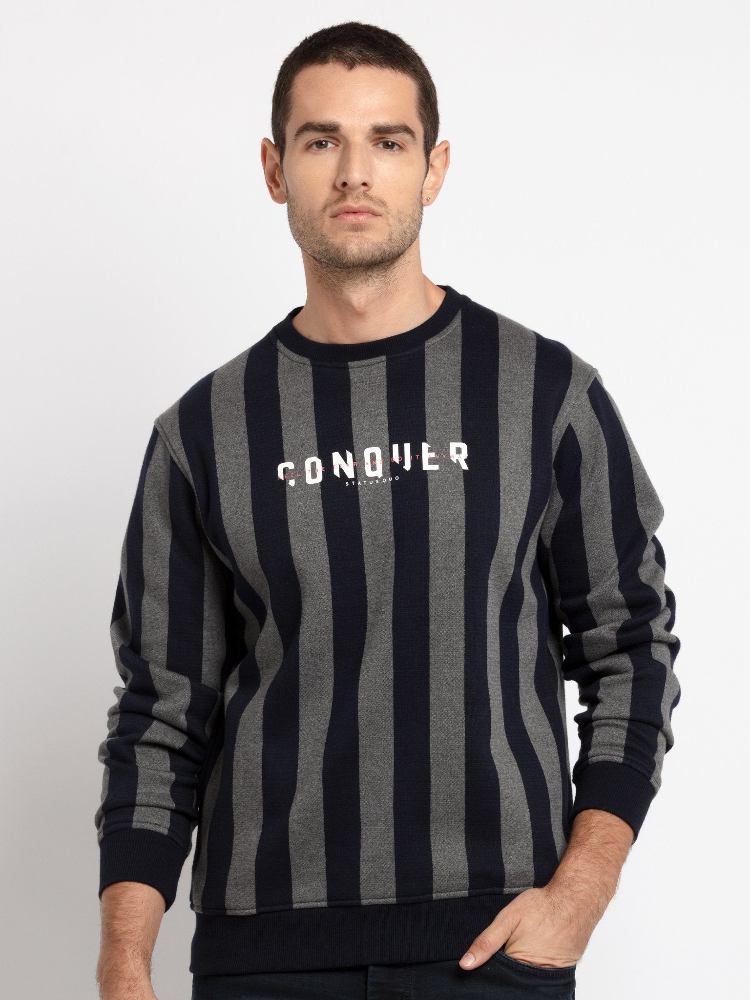 round neck sweatshirt for men