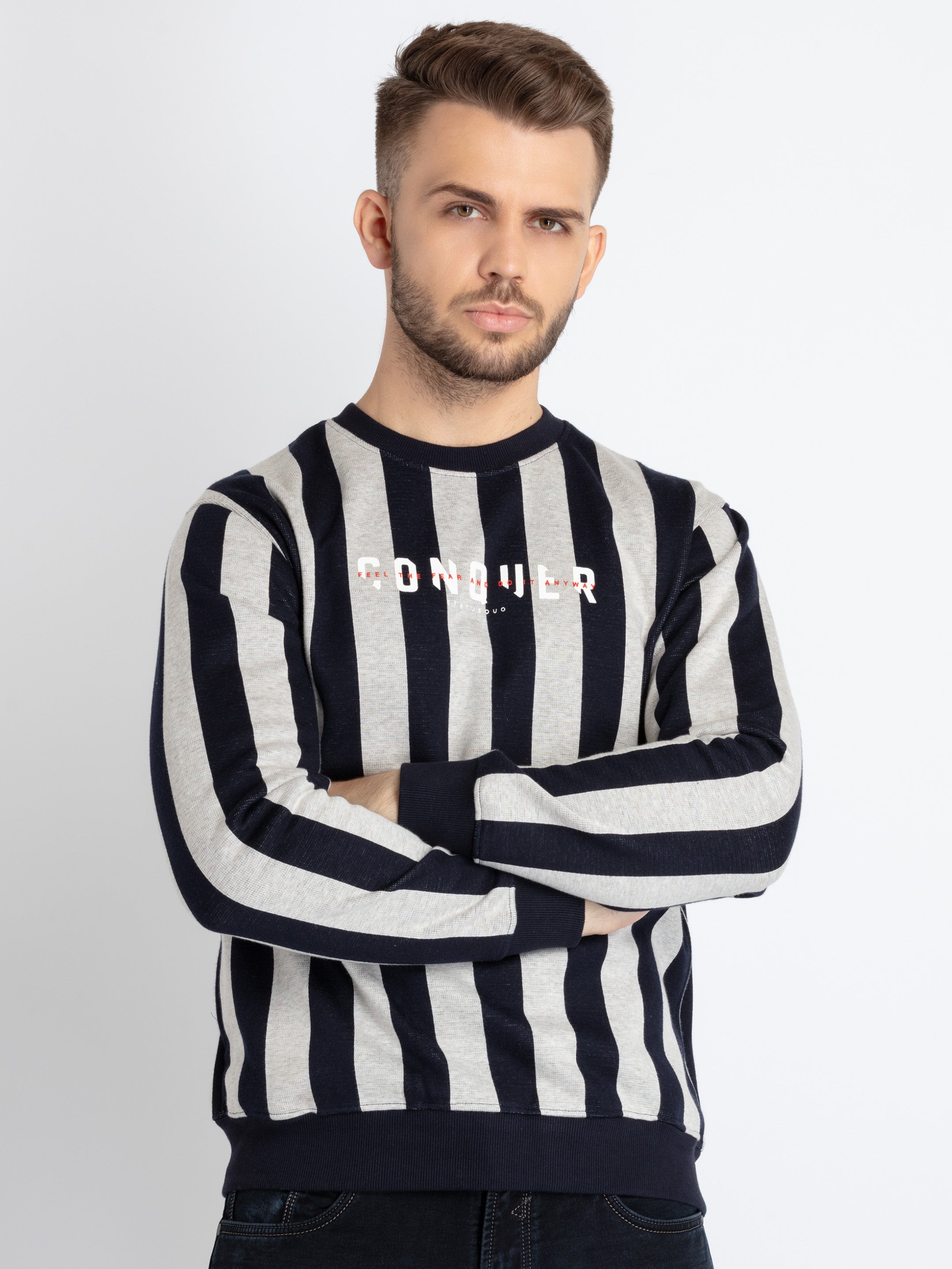 striped sweatshirt for men